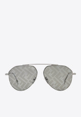 Fendi Pilot Metal Sunglasses FE40061U5712CBLACK