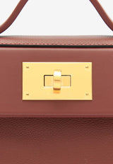 Hermès 24/24 21 in Rouge H Evercolor and Swift Leather with Gold Hardware