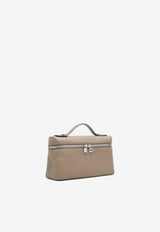 Loro Piana Extra Pocket L19 Pouch in Grained Leather Taupe FAN4045_D0Q4_TH