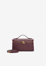 Loro Piana Extra Pocket L19 Pouch in Grained Leather Bordeaux FAN4045_Q09P_TH