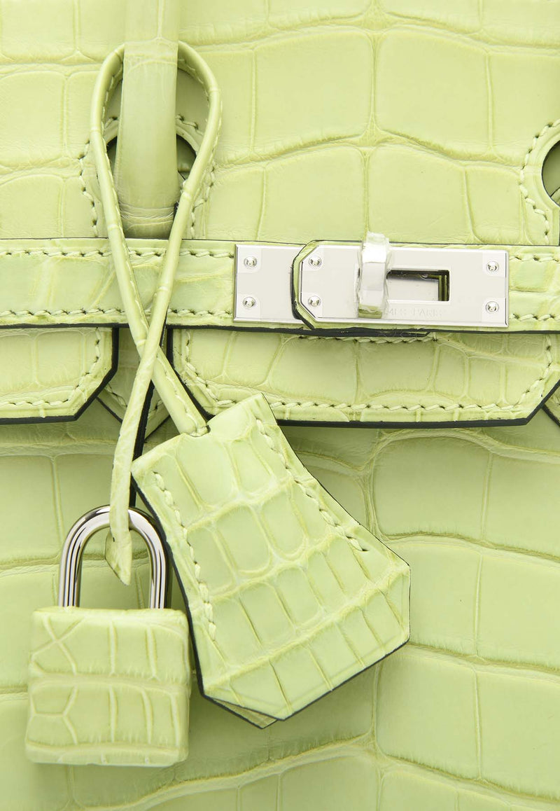 Hermès Birkin 25 in Jaune Bourgeon Matte Alligator with Palladium Hardware