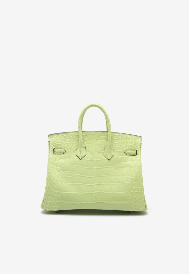 Hermès Birkin 25 in Jaune Bourgeon Matte Alligator with Palladium Hardware