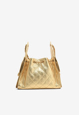 Small Chanel 25 Metallic Leather Shoulder Bag