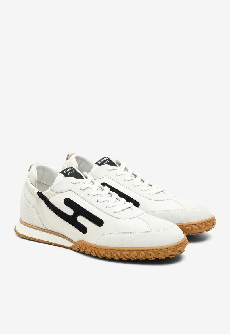 Jet Low-Top Sneakers in Nappa Leather and Suede