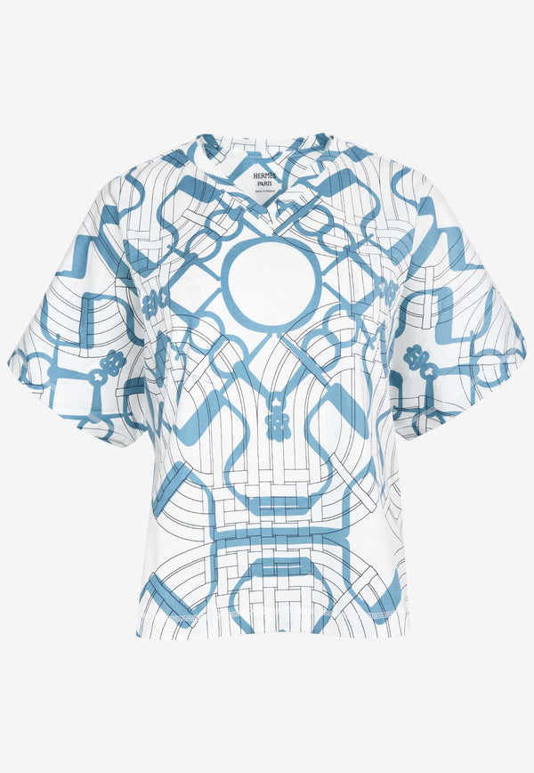 Hermès Mors a Jouets Detoure Tatoo Print T-shirt