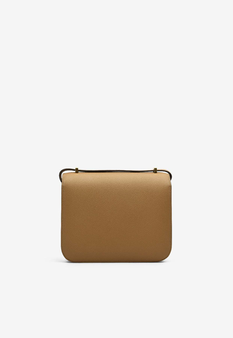 Constance III 18 Mirror Shoulder Bag in Biscuit Epsom Leather