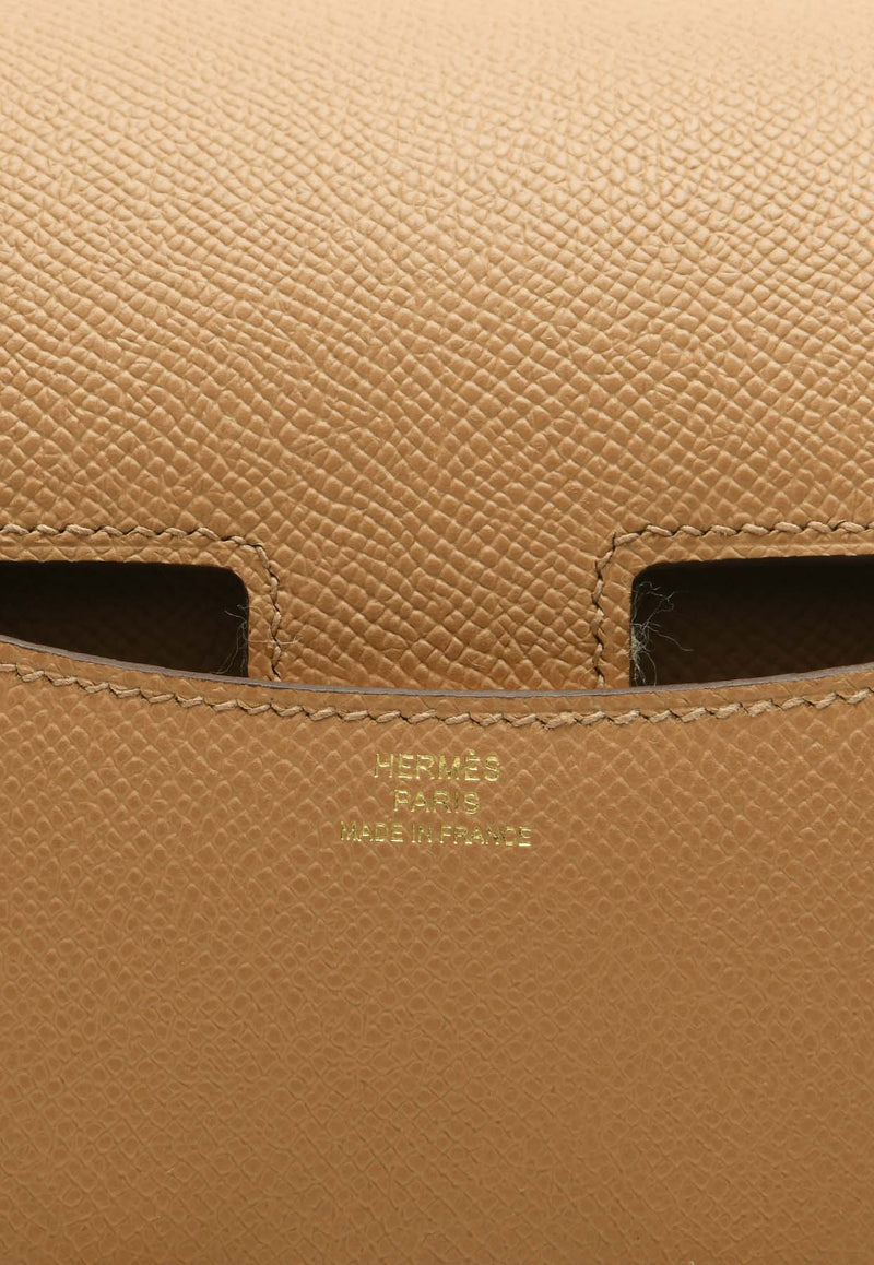 Constance III 18 Mirror Shoulder Bag in Biscuit Epsom Leather