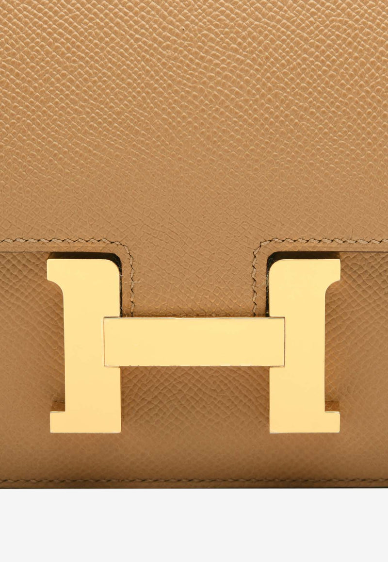 Constance III 18 Mirror Shoulder Bag in Biscuit Epsom Leather