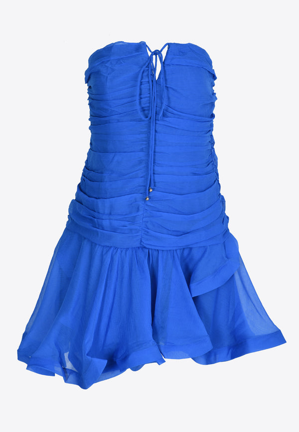 Elliatt Ontario Halterneck Ruched Mini Dress E2082353BLUE