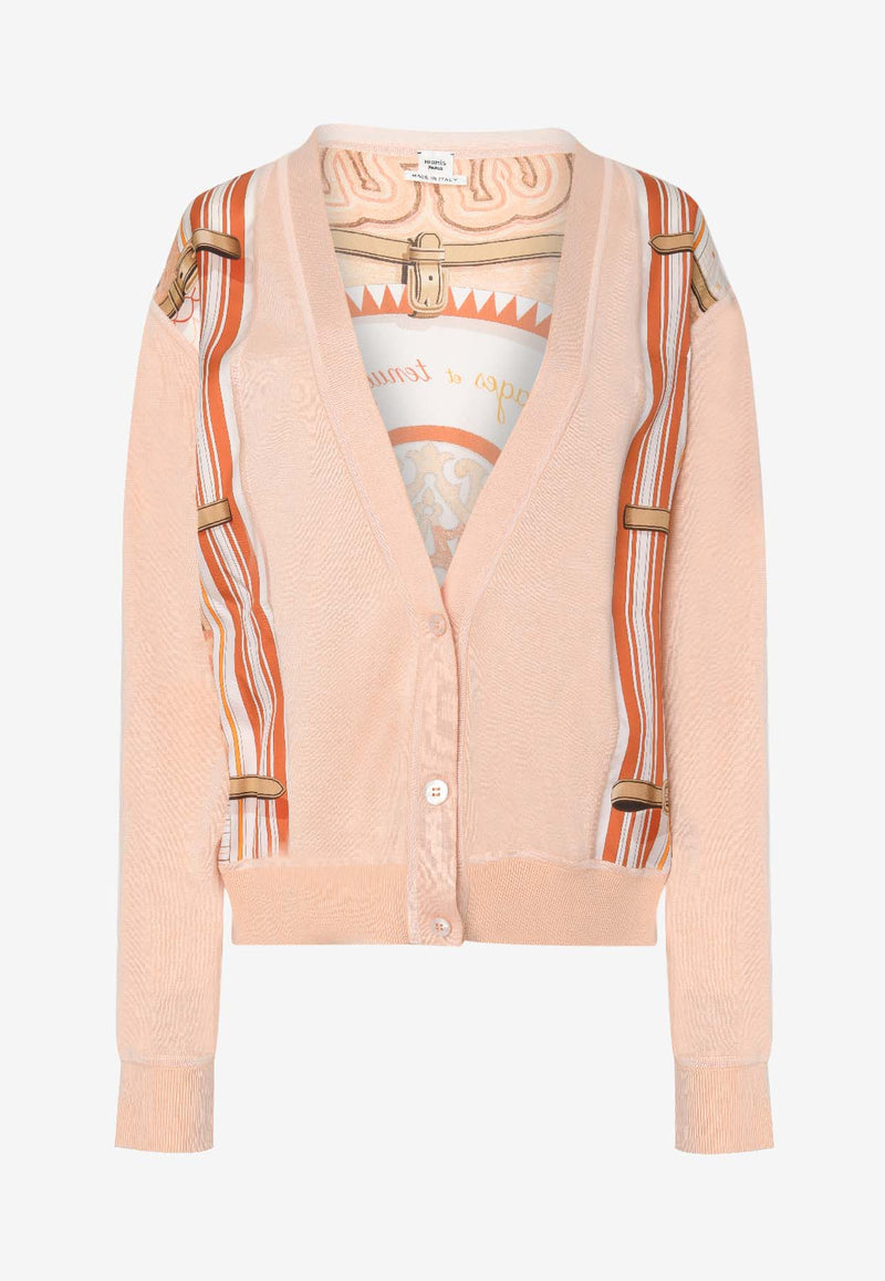 "Coloriages de Jour" Short Twillaine Cardigan