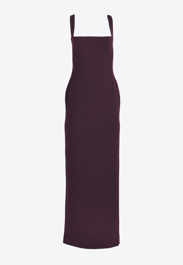 Solace London The Joni Sleeveless Maxi Dress OS31079MAROON
