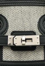 Birkin 25 Cargo in Ecru and Black Swift with Palladium Hardware