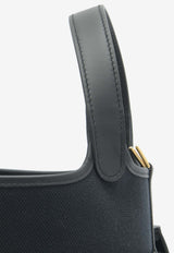 Hermès Picotin Cargo 18 in Black Goeland Canvas and Swift with Gold Hardware