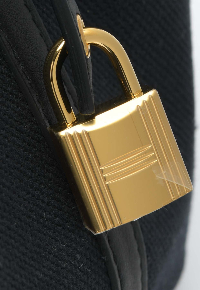Hermès Picotin Cargo 18 in Black Goeland Canvas and Swift with Gold Hardware