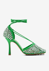 Sparkle 90 Stretch Rhinestone Mesh Sandals