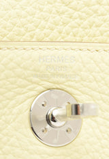 Hermès Mini Lindy 20 II in Jaune Milton Clemence with Palladium Hardware