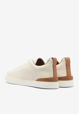 ZEGNA Triple Stitch Low-Top Sneakers Off-white