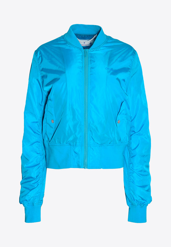 Off-White Diag Bomber Zip-Up Jacket OWEH017S23FAB001-4949 Blue
