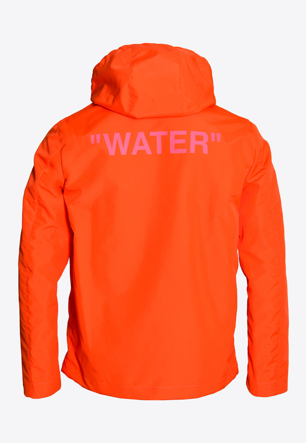 Off-White Quote Windbreaker with Hood OMEB038S23FAB001-2032 Orange