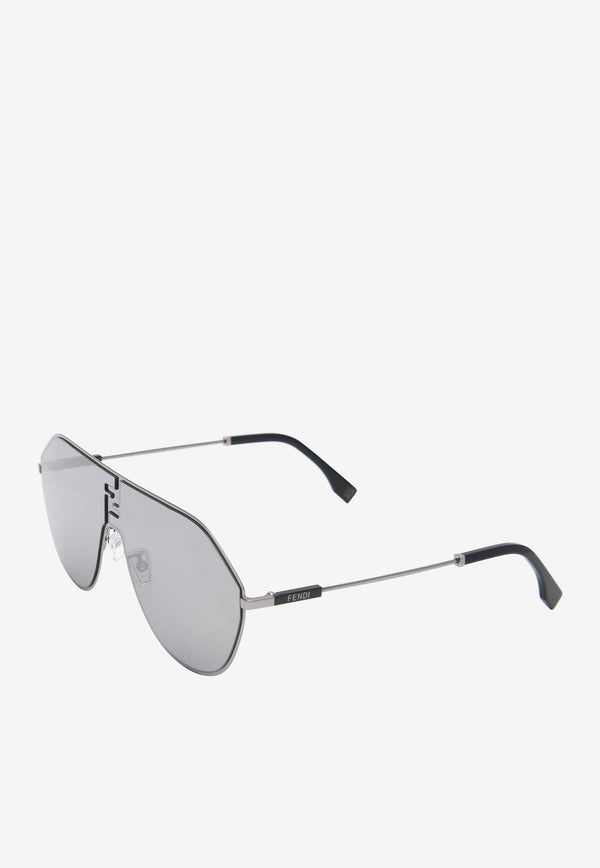 Fendi FF Match Mask-Shaped Sunglasses FE40080U6512CGREY
