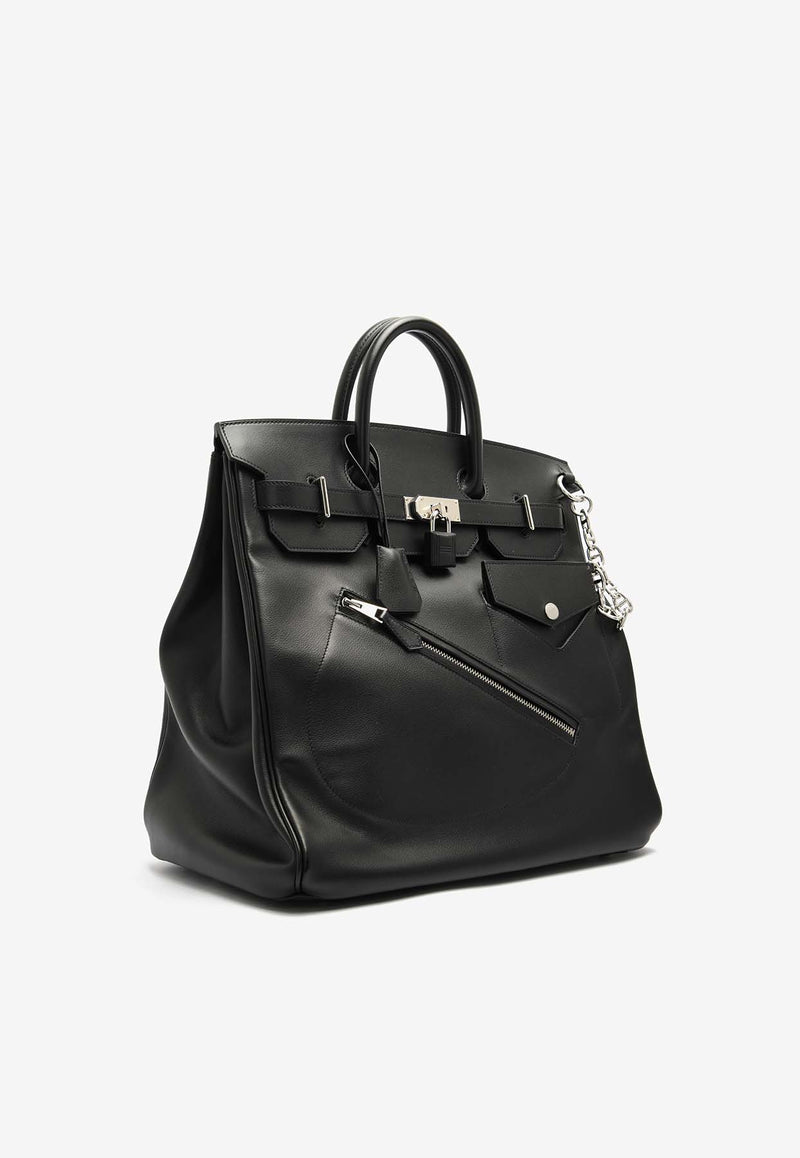 Birkin Rock 40 HAC in Black Evercolor Leather with Palladium Hardware