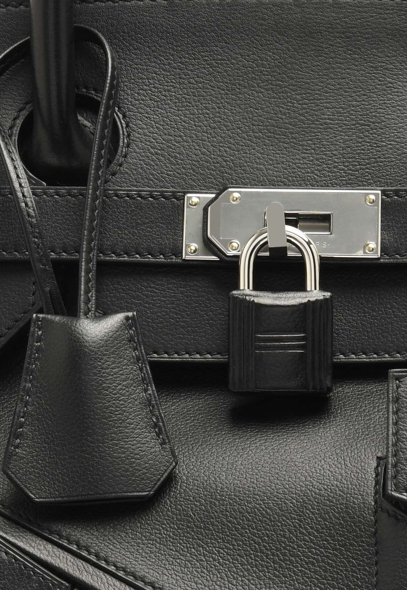 Birkin Rock 40 HAC in Black Evercolor Leather with Palladium Hardware