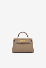 Hermès Mini Kelly 20 Sellier in Etoupe Epsom Leather with Gold Hardware