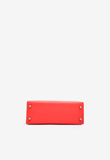 Hermès Kelly 25 Sellier in Rouge de Coeur Madame Leather with Palladium Hardware