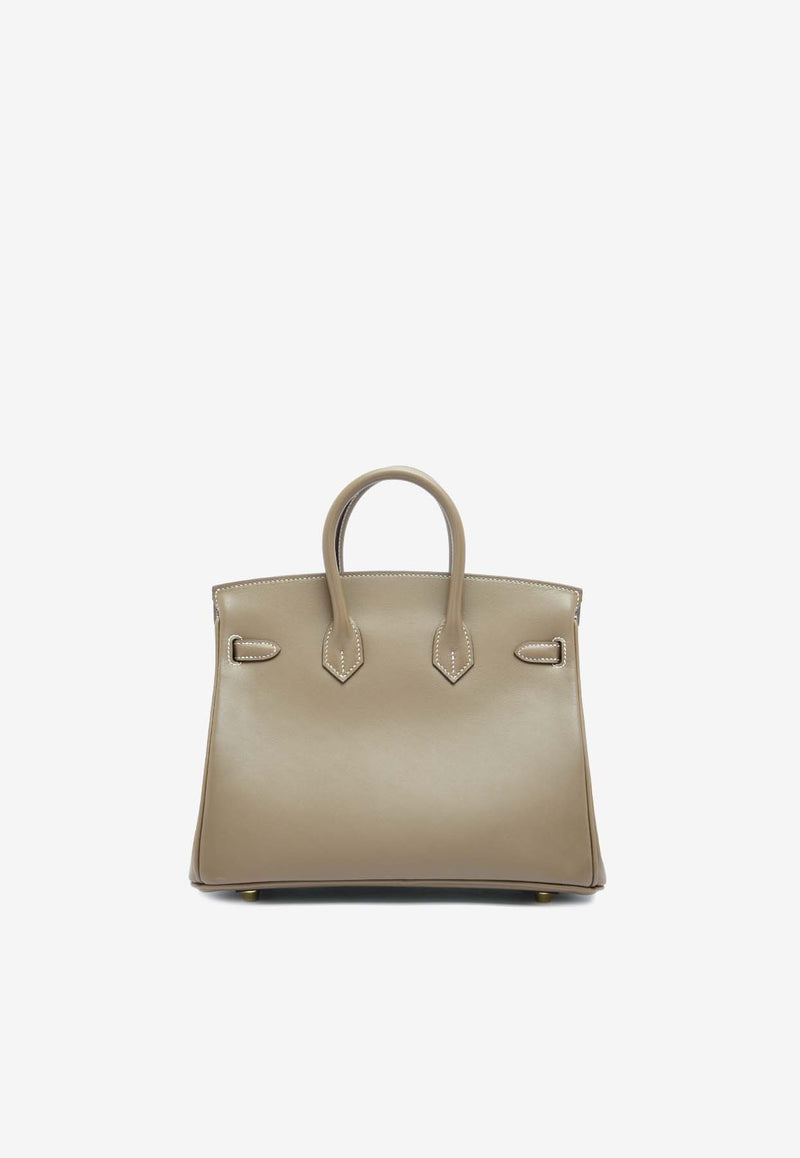 Hermès Birkin 25 in Etoupe Tadelakt Leather with Gold Hardware