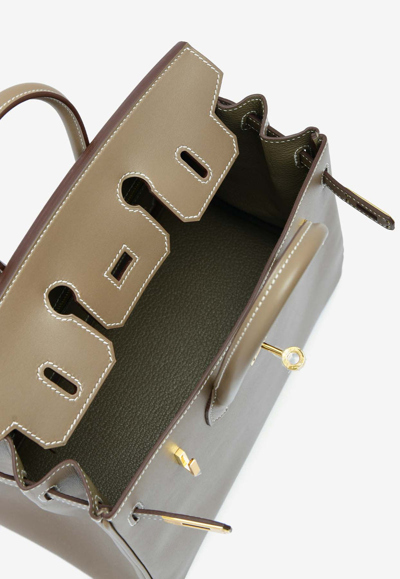 Hermès Birkin 25 in Etoupe Tadelakt Leather with Gold Hardware