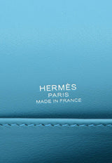 Hermès Geta Shoulder Bag in New Bleu Jean Chevre Mysore with Palladium Hardware