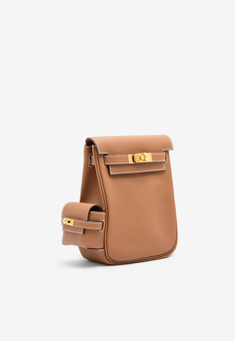 Hermès Kelly Jump Backpack in Gold Swift Leather with Gold Hardware