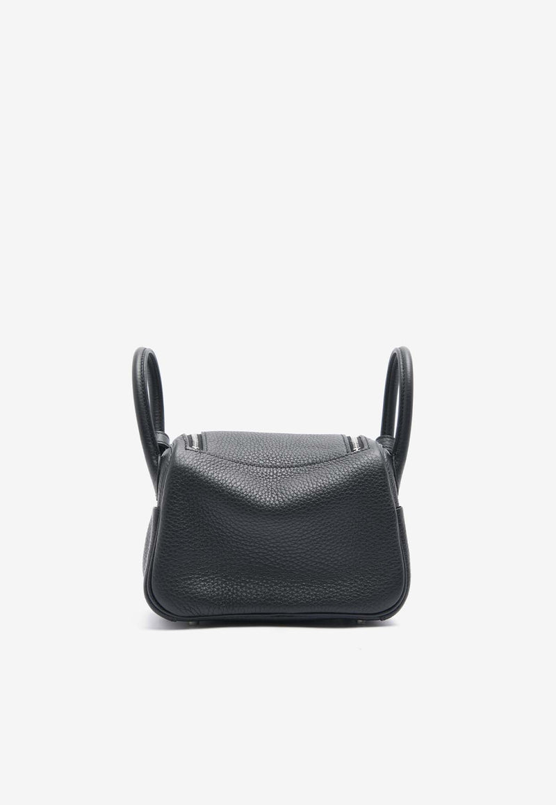 Hermès Mini Lindy 20 II in Black Clemence Leather with Palladium Hardware