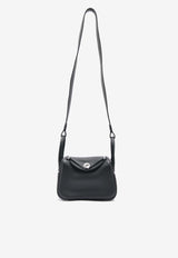 Hermès Mini Lindy 20 II in Black Clemence Leather with Palladium Hardware