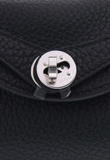 Hermès Mini Lindy 20 II in Black Clemence Leather with Palladium Hardware