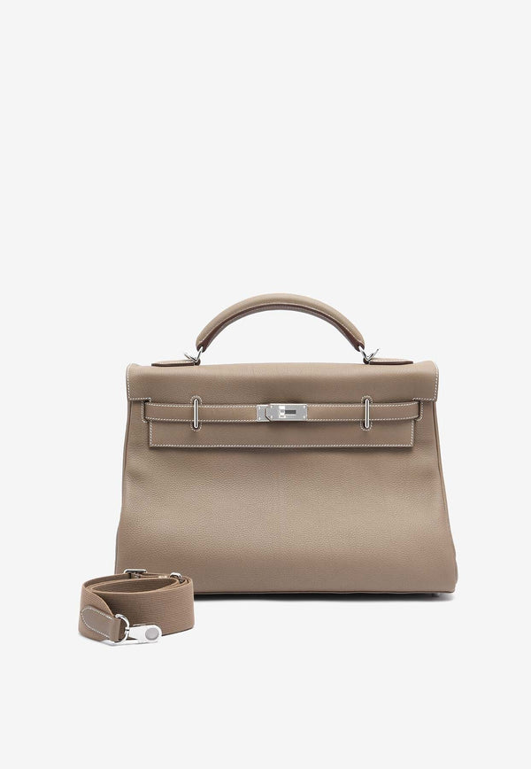 Hermes Kelly Maxi 42 in Etoupe Togo with Palladium Hardware