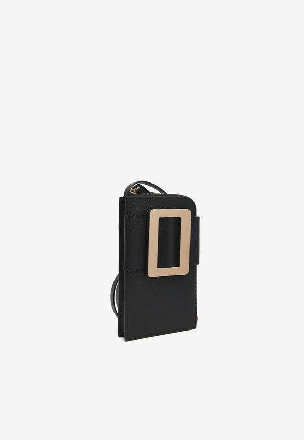 BOYY Buckle Grained Leather Phone Holder Black COREBPHOBLACK