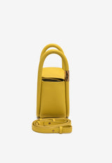 BOYY Wonton 20 Pebbled Leather Top Handle Bag Yellow CR24WON20YELLOW