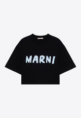 Marni Logo Print Cropped T-shirt Black THJE0333P0USCS11/P_MARNI-L2N99