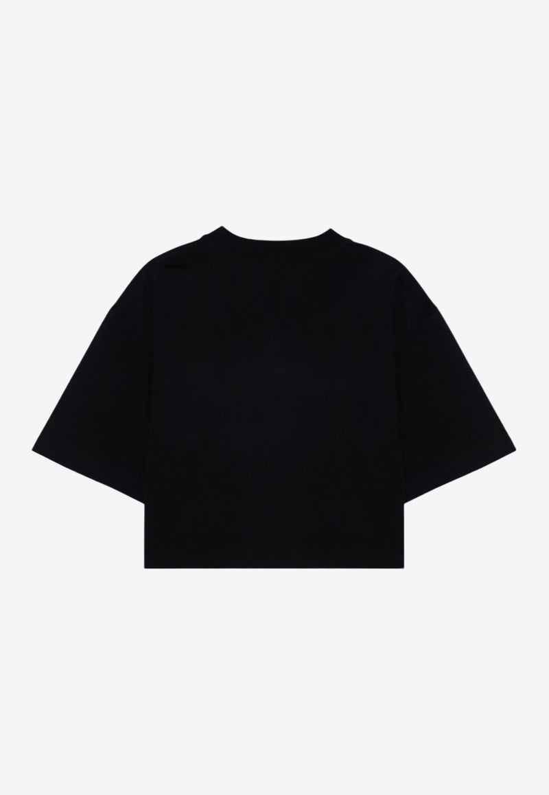 Marni Logo Print Cropped T-shirt Black THJE0333P0USCS11/P_MARNI-L2N99