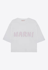 Marni Logo Print Cropped T-shirt White THJE0333P0USCS11/P_MARNI-L6W01