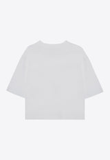 Marni Logo Print Cropped T-shirt White THJE0333P0USCS11/P_MARNI-L6W01