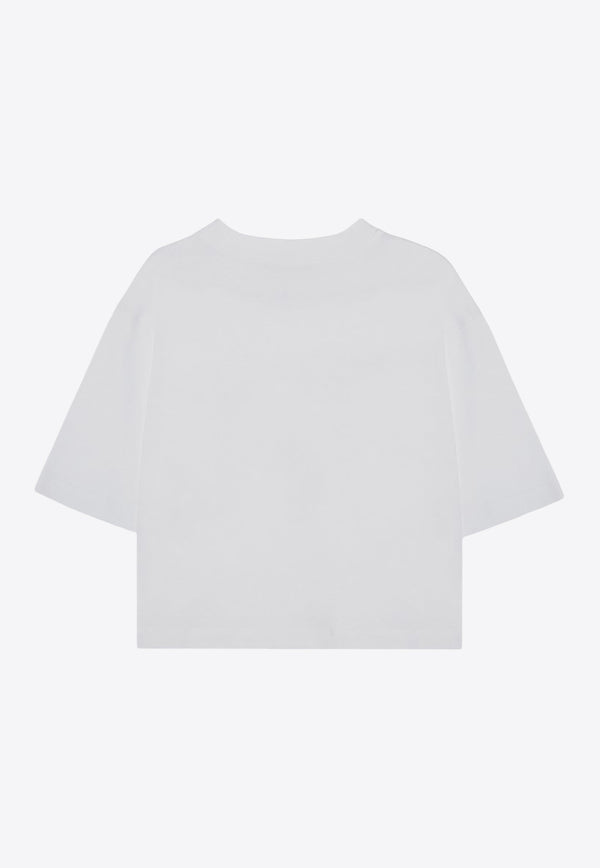 Marni Logo Print Cropped T-shirt White THJE0333P0USCS11/P_MARNI-L6W01