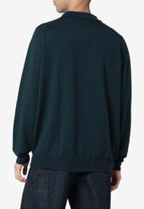 John Smedley Wool Knit Polo Sweater Dark Green TIBORWO/R_JOHSM-RG