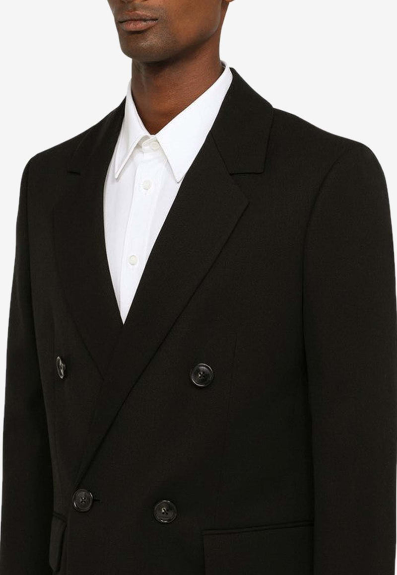 PT Torino Double-Breasted Coat in Virgin Wool Black TL2FCD040LACMR69/N_PT0F-0990
