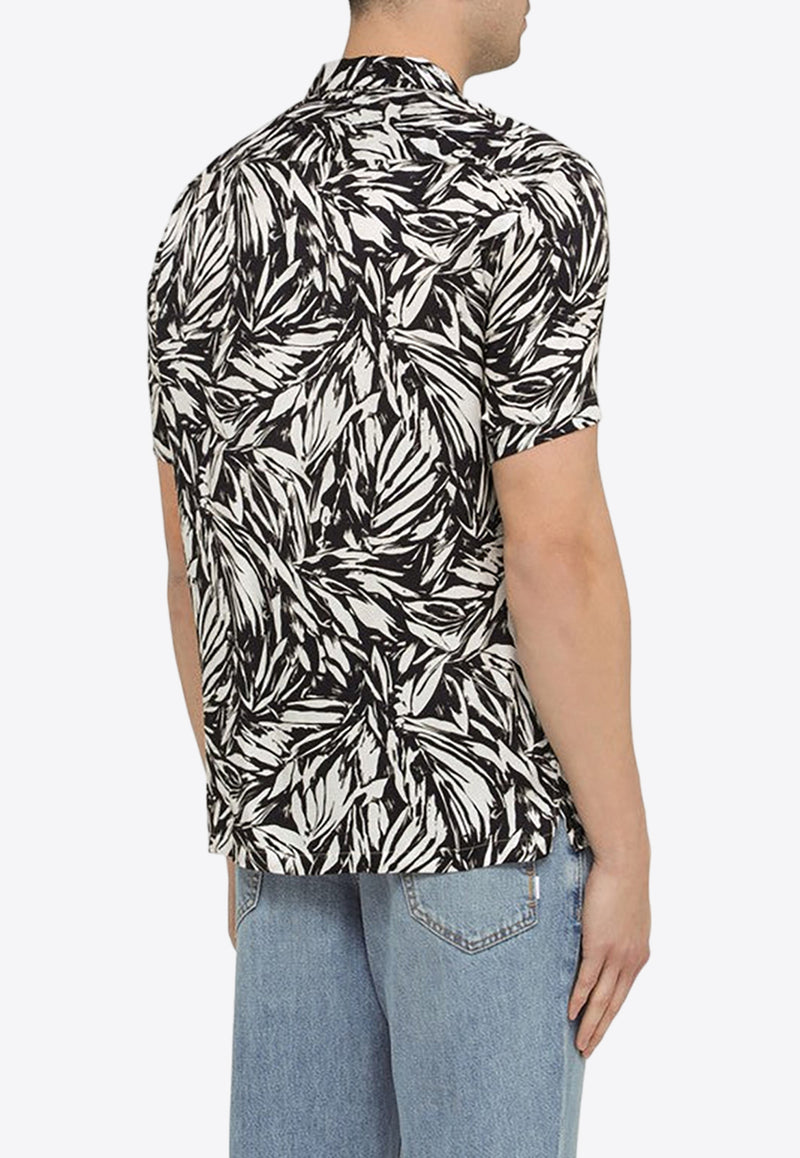 PT Torino Motif Print Short-Sleeved Shirt Monochrome TL6SBW050RTY22FS/O_PT0F-0025