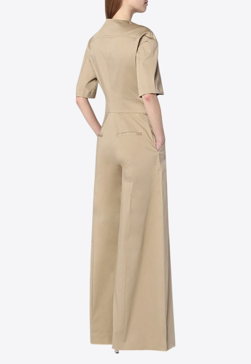 TheLatest Palazzo Tailored Wide Jumpsuit Beige TLW03109T0194ABTP/Q_LATES-T0170
