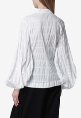 TheLatest Dalila Ruched Shirt White TLW04008T0163ABTP/S_LATES-T0001