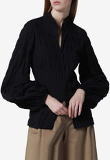 TheLatest Dalila Ruched Shirt Black TLW04008T0163ABTP/S_LATES-T0002