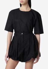 TheLatest Crewneck Cropped Blouse Black TLW04011T0160LNTP/S_LATES-T0002